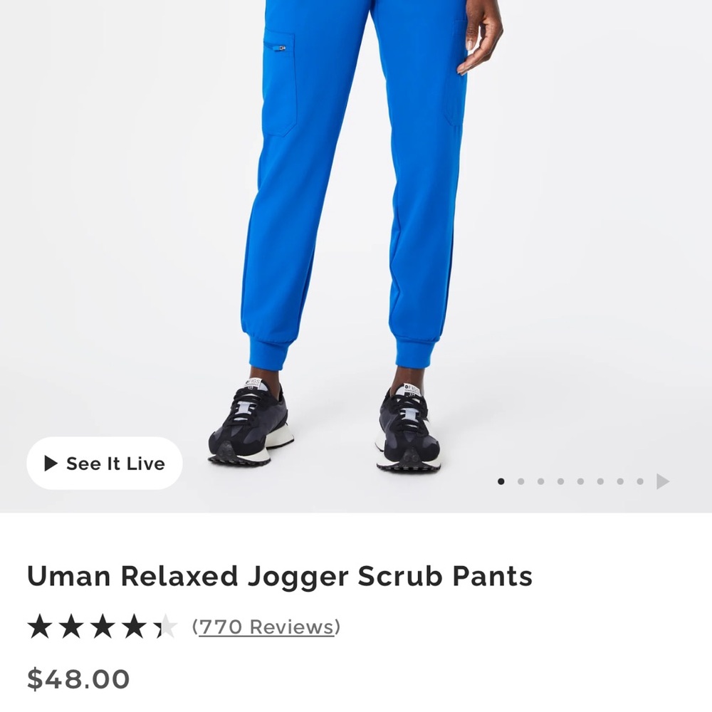 Figs Uman Jogger Scrub + Catarina Top in Winning Blue